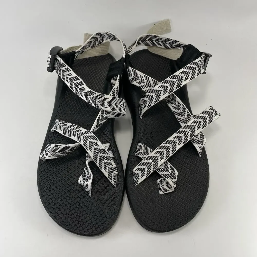 Chaco Z/Cloud 2 Womens 9 Black White Toe Loop Hiking Sport Sandals Active